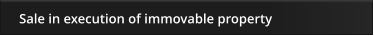 Sale in execution of immovable property